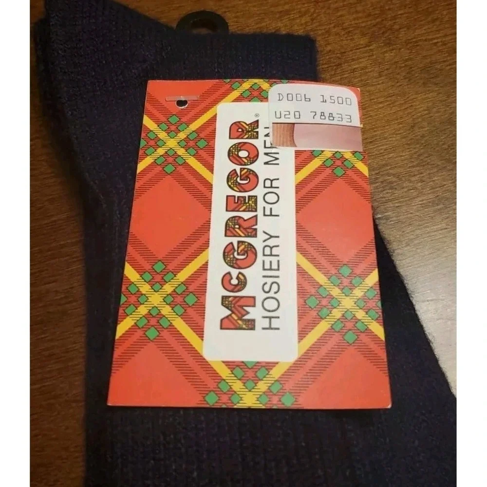Vintage McGREGOR Hosiery for Men Size 10-13 Navy Blue‎ Orlon Socks Made in USA